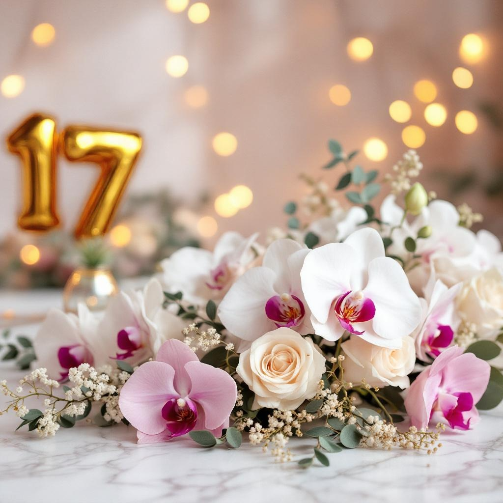 Orchideenhochzeit 17. Hochzeitstag exotisch feiern mit Orchideenblüten