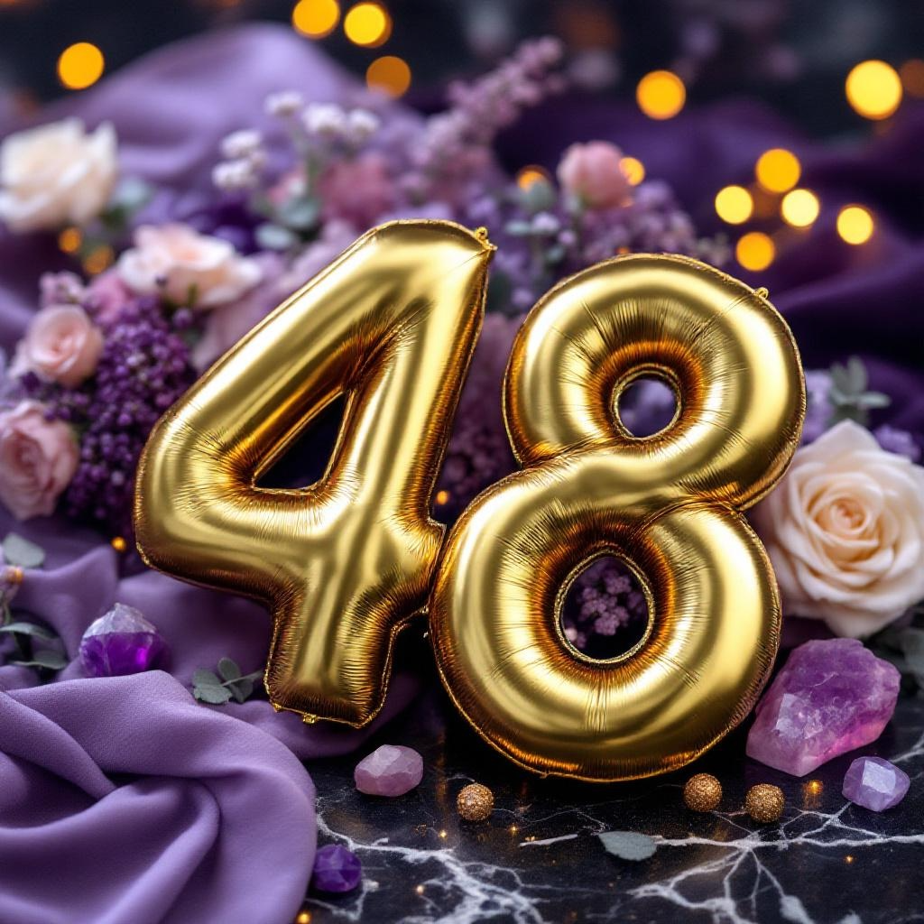 Paare feiern ihre Amethysthochzeit in königlichem Violett zum 48. Hochzeitstag