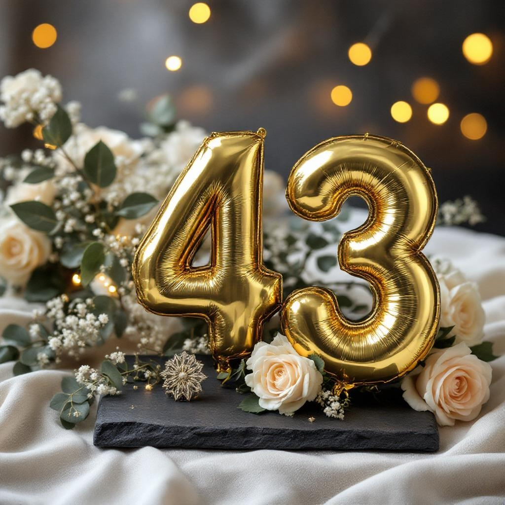Bleihochzeit 43. Hochzeitstag feiern liebevolles Gewicht