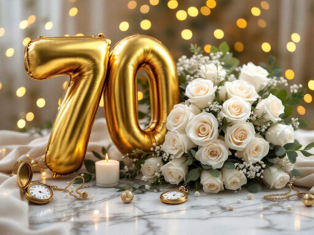 Älteres Ehepaar feiert Gnadenhochzeit zum 70. Hochzeitstag voller Liebe und Glück