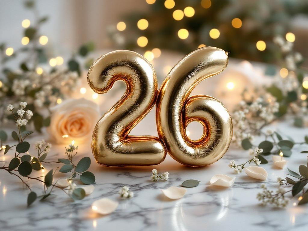 Jadehochzeit Paar feiert 26. Hochzeitstag mit Erinnerungen