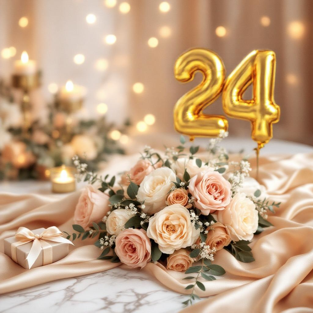 Satinhochzeit 24. Hochzeitstag sanft und glänzend feiern