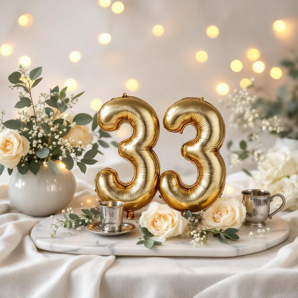 Paar feiert Zinnhochzeit am 33. Hochzeitstag voller glänzender Erinnerungen