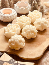 Skulpturkerzen Flower im 3er Set