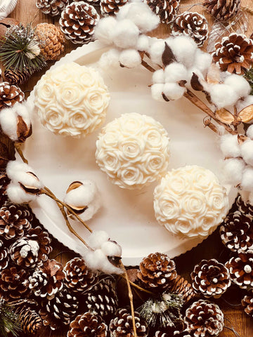 sculpture candles Ball of Roses