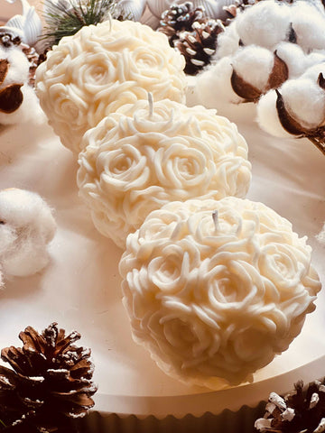 sculpture candles Ball of Roses