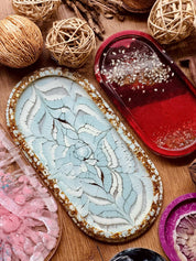 Handgemachte Schmuckschalen aus Resin mit bunten, einzigartigen Designs zur Dekoration und als Geschenk