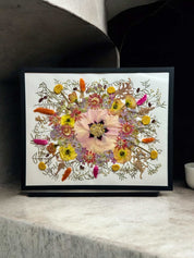 Konservierter Brautstrauß im Bilderrahmen als emotionales Erinnerungsstück an die Hochzeit