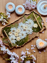 Rechteckiges Tablett aus deinem konservierten Brautstrauß
