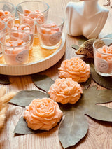 Kerze im Glas mit süßen Highlight „Peach Dream“