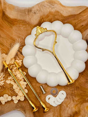 Etagerenstange “Crown” in glänzendem Gold, stilvoll und stabil