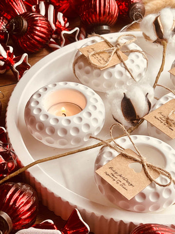 Cast ceramic tealight holder 