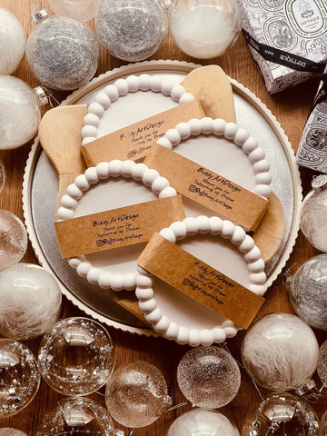 Cast ceramic coaster or candle tray 