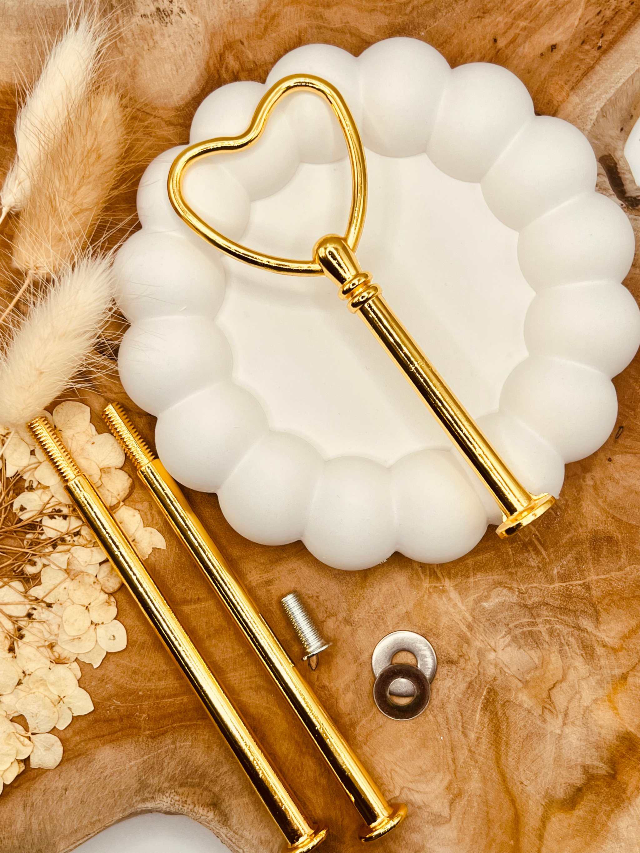 Hochwertige goldene Etagerenstange für DIY-Etagerenprojekte