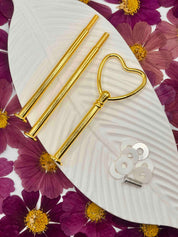 Edle Etagerenstange in Gold für Resin- oder Porzellan-Etageren