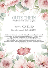 Voucher for preserving a bridal bouquet