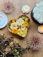 Herz Epoxidharz Block Brautstrauss getrocknete Hochzeitsblumen Brautblumen
