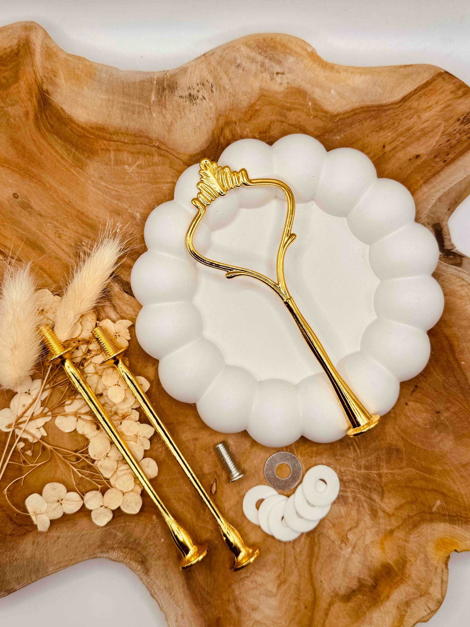 Hochwertige goldene Etagerenstange für DIY-Etagerenprojekte