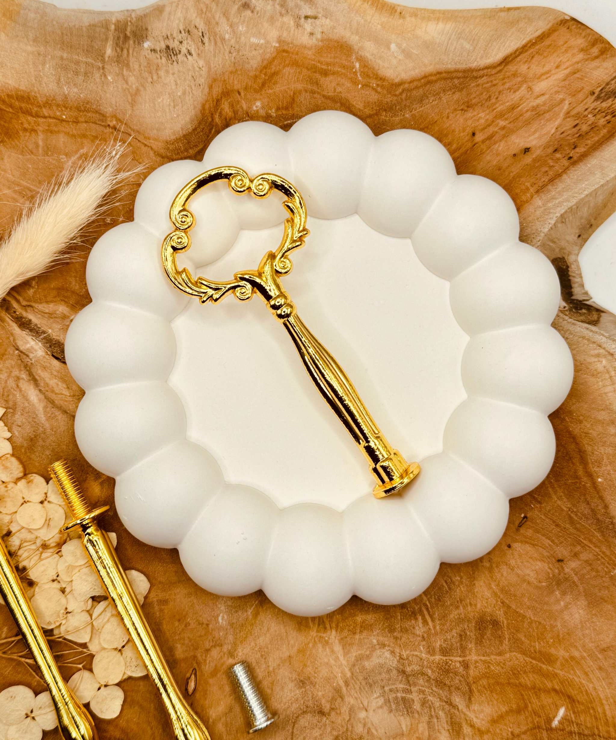 Hochwertige goldene Mini Etagerenstange für DIY-Etagerenprojekte