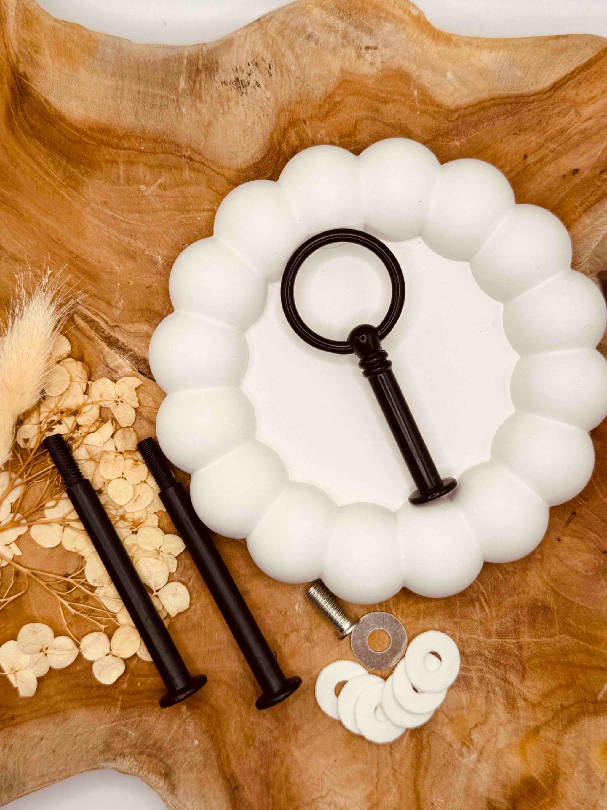 Hochwertige schwarze Etagerenstange für DIY-Mini-Etagerenprojekte