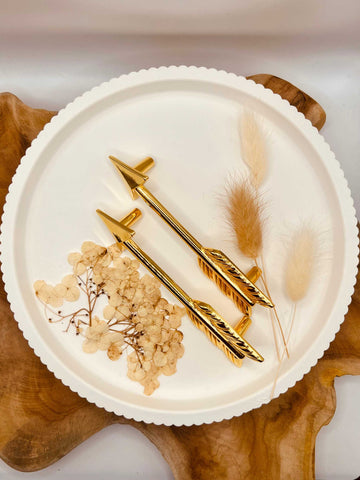 Tablettgriff goldfarben im 2er Set “The Arrow”