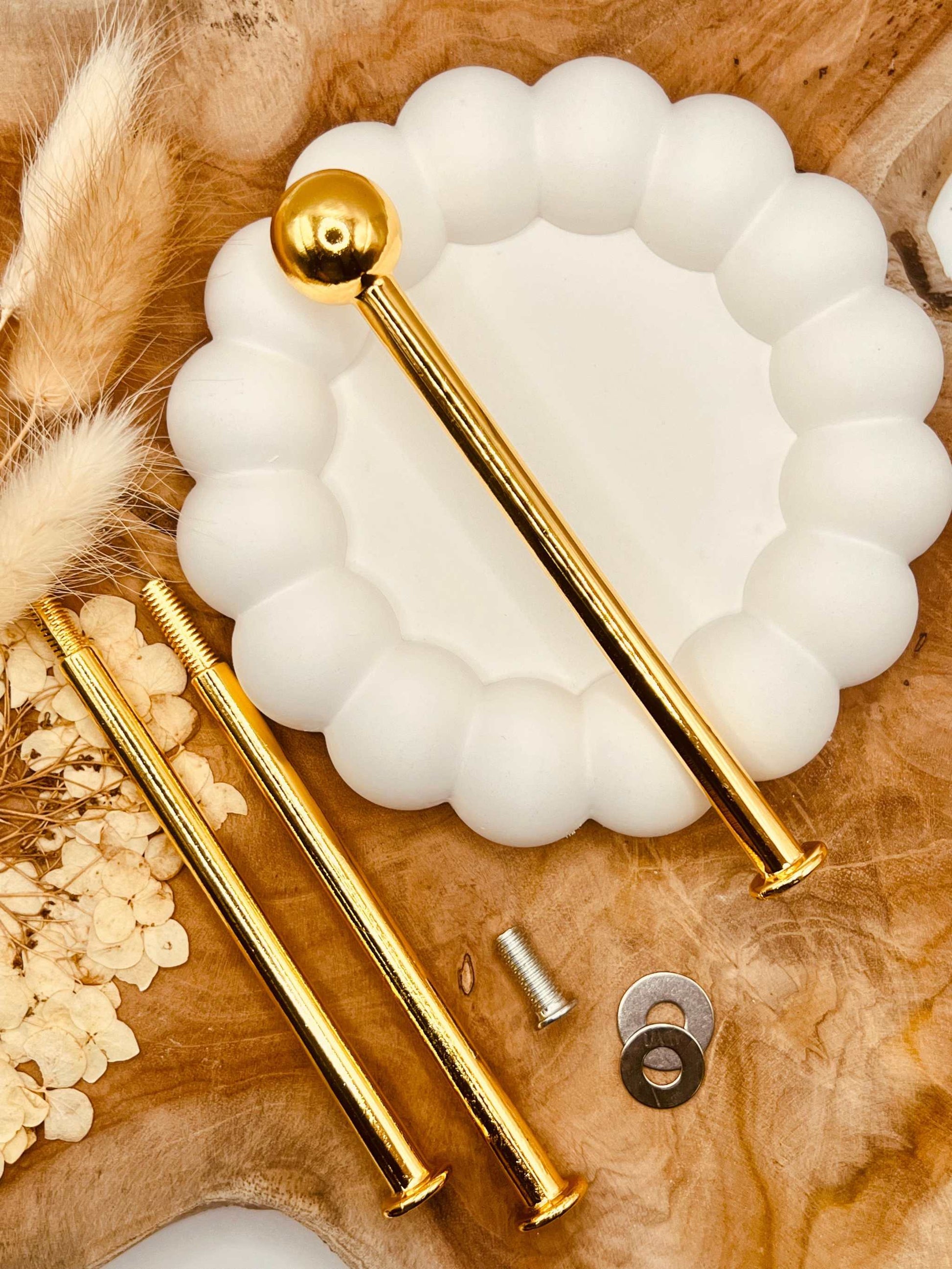 Hochwertige goldene Etagerenstange für DIY-Etagerenprojekte