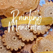 Resin art mandala painting showcased in an online course.