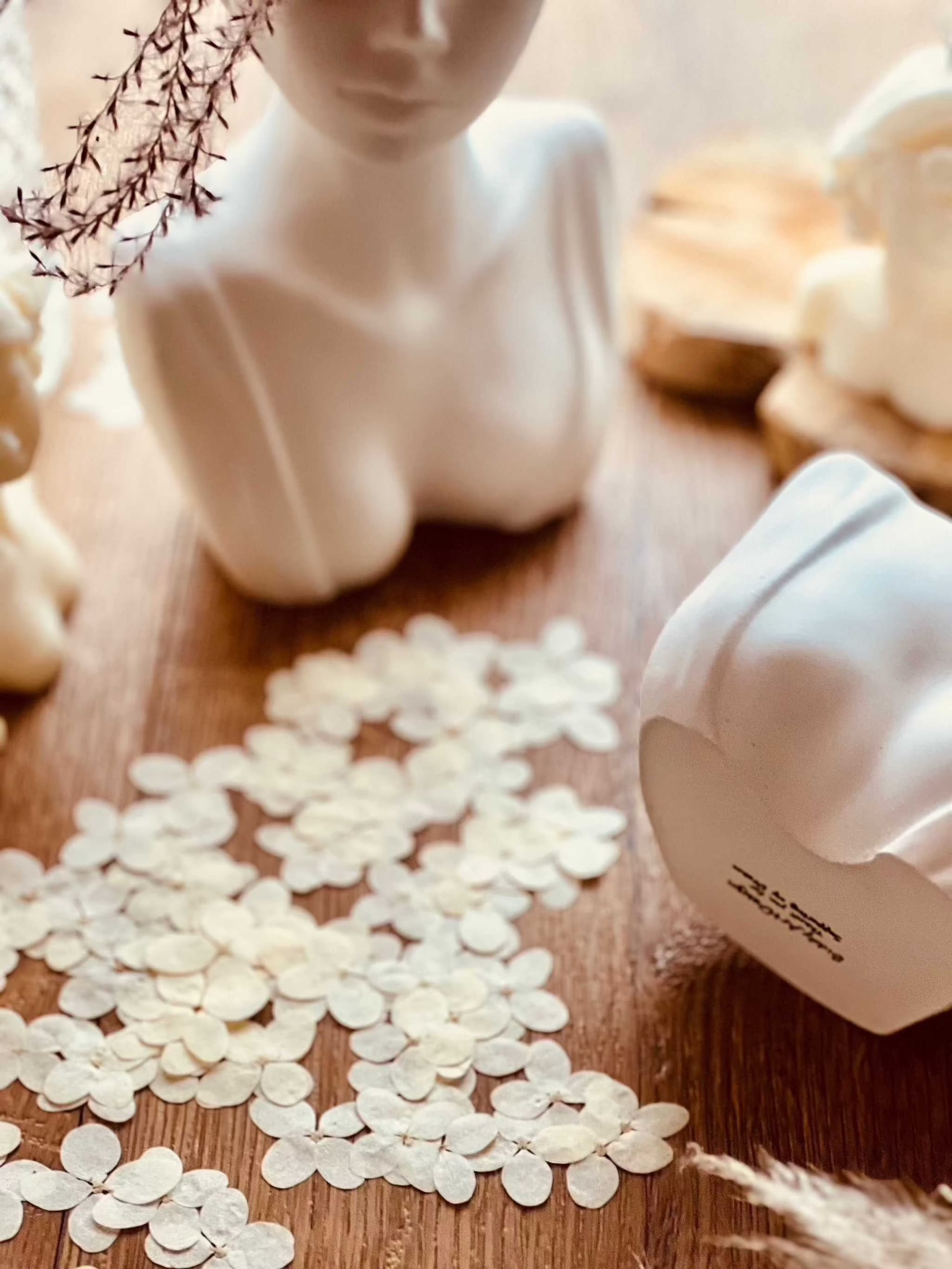 Handcrafted Gießkeramik vase in unique bust design, stylish home accessory.Giesskeramik Vase Buestenform Weisse Deko Beautyful Lady
