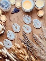 Oster Deko - Ostereier Anhänger im 6er Set in Weiß mit Gold