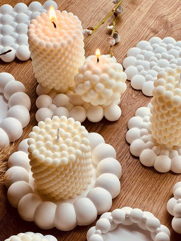 Sculpture candles in the New Bubble design