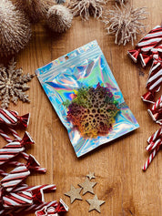 Weihnachtsbaumanhänger - Handgemachte Regenbogen-Weihnachtsbaumschmuck-Anhänger aus Resin, Set aus 4 Stück.
