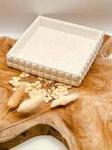 Cast ceramic trays in authentic stone look